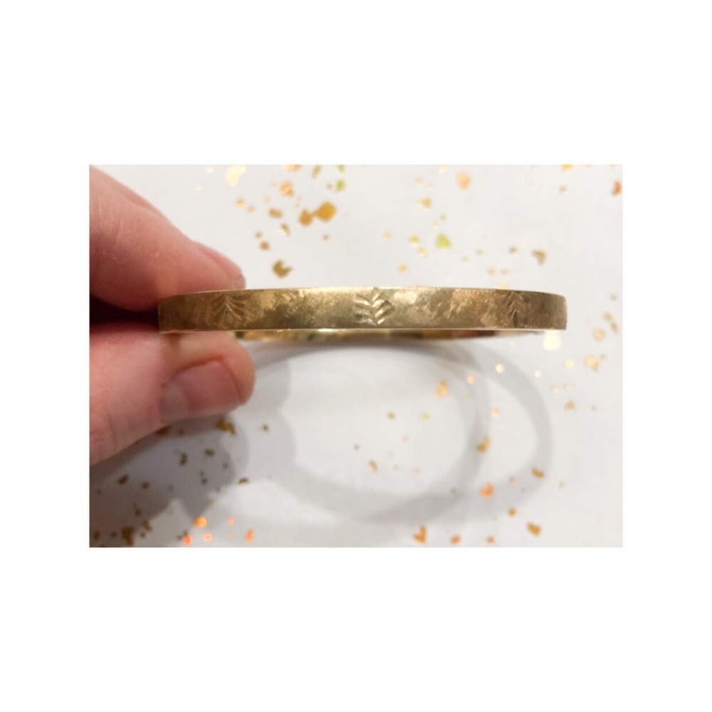 Vintage // Hayward Etched 12k Gold Filled Bangle